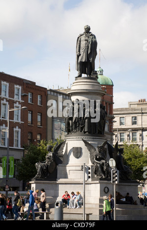 Dublin Irland EU-O'Connell Monument, Memorial zu Daniel O'Connell, 19. Jahrhundert nationalistische Führer, von Bildhauer John Henry Foley 1818-74, Stockfoto