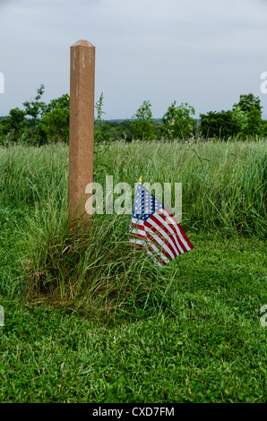 Amerikanische Flagge am Antietam National Battlefield Stockfoto