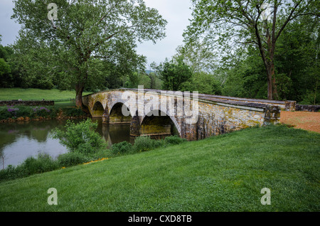 Burnsides Bridge am Antietam Schlachtfeld Stockfoto