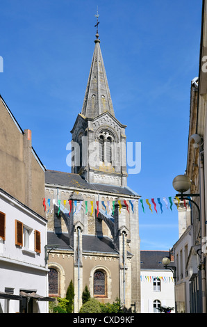 Kirche von Pornic in Frankreich in der Region Pays De La Loire in Westfrankreich Stockfoto