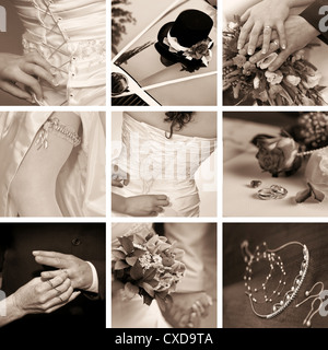 Hochzeit-collage Stockfoto