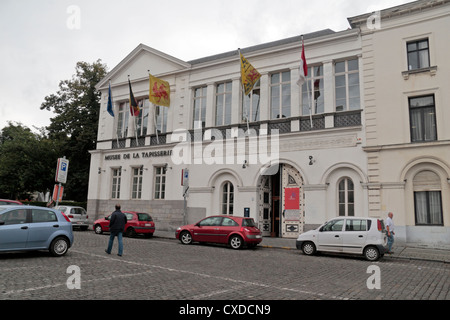 Das Musée De La Tapisserie, in Tournai, Hennegau, Belgien. Stockfoto