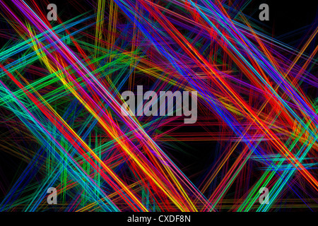 Computergenerierte abstrakte Linien Fractal Flamme moderner Kunst. Stockfoto