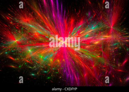Fractal Flamme Explosion Hintergrund moderner Kunst. Stockfoto
