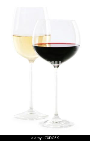 rot- und Weißwein Stockfoto