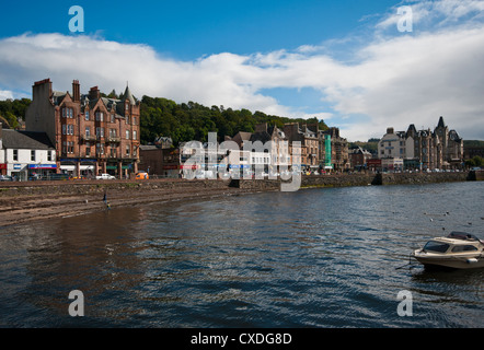 Die Harbourfront Oban Bay Oban Argyll und Bute Schottland Stockfoto