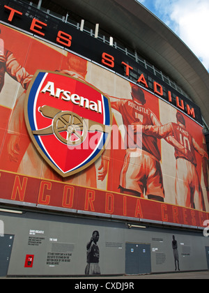 Detail des Emirates Stadium, Heimat des Arsenal FC, Islington, London, England, Vereinigtes Königreich Stockfoto