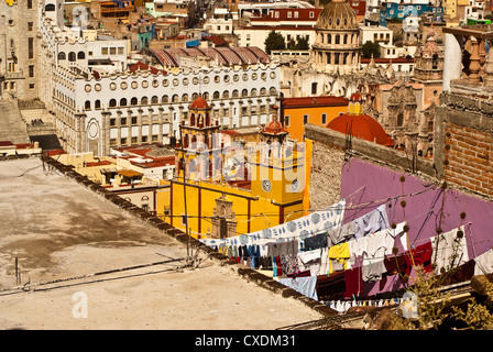 Traditionell, die waschen auf Dach Guanajuato Mexiko Stockfoto