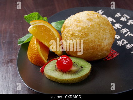 Gebratenes Eis. Stockfoto