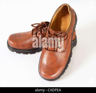 Ein paar Mann Lederschuhe Stockfoto