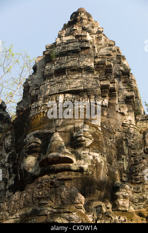 Nordtor, Angkor Thom, Angkor archäologischer Park, UNESCO-Weltkulturerbe, Siem Reap, Kambodscha, Indochina, Südost-Asien Stockfoto