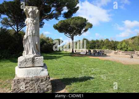 Statue, Ostia Antica, Rom, Latium, Italien, Europa Stockfoto