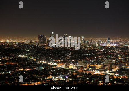 Downtown, Hollywood bei Nacht, Los Angeles, California, Vereinigte Staaten von Amerika, Nordamerika Stockfoto