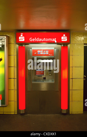 Berlin, ATM-Berliner Sparkasse Stockfoto