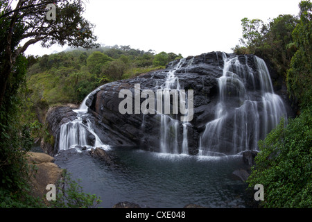 Bakers fällt, Horton Plains Nationalpark, Sri Lanka, Asien Stockfoto