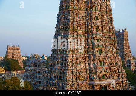 Sri-Meenakshi-Tempel, Madurai, Tamil Nadu, Indien, Asien Stockfoto