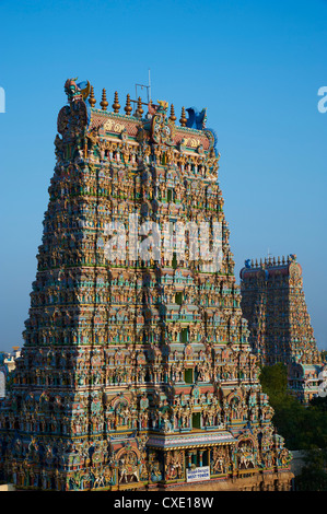 Sri-Meenakshi-Tempel, Madurai, Tamil Nadu, Indien, Asien Stockfoto