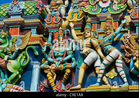 Detail, Sri-Meenakshi-Tempel, Madurai, Tamil Nadu, Indien, Asien Stockfoto