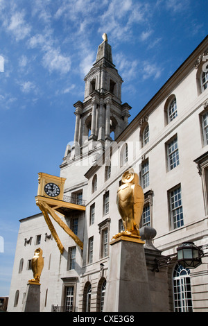 Leeds-Eulen und Civic Hall, Leeds, West Yorkshire, Yorkshire, England, Vereinigtes Königreich, Europa Stockfoto