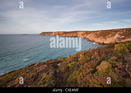 Die Küste der Bretagne Cap Frehel, Côte Emeraude (Costa Smeralda), Bretagne, Frankreich, Europa Stockfoto