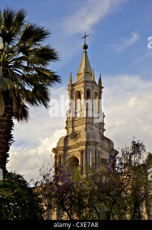 Arequipa Kathedrale, Plaza de Armas, Arequipa, Peru, Südamerika Stockfoto