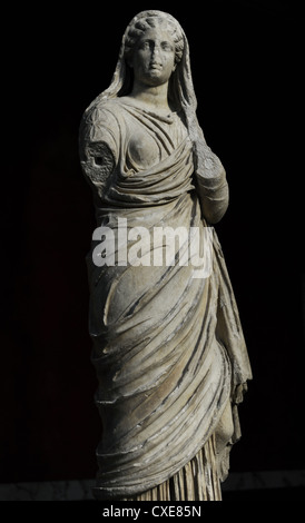 Römische Kunst. Die Mater Familias oder Matrona. Die Statue. Ny Carlsberg Glyptotek. Kopenhagen. Dänemark. Stockfoto