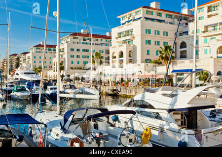 Queensway Quay Marina, Gibraltar, Mittelmeer, Europa Stockfoto