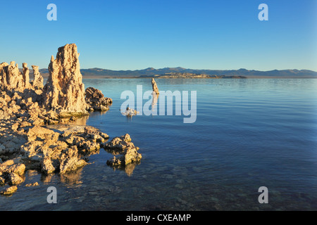 See-Stalagmiten aus dem Tuffstein Stockfoto