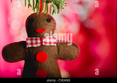 Lebkuchenmann Christbaumschmuck Stockfoto