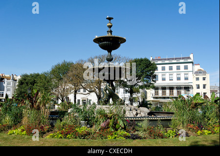 Die Victoria-Brunnen in der alten Steine Gärten in Brighton, East Sussex Stockfoto