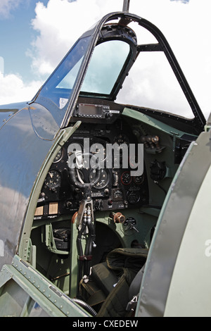 Details der Spitfire Cockpit Cambridgeshire Stockfoto
