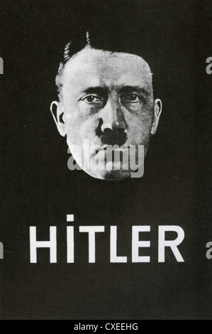 ADOLF HITLER (1889-1945)-Plakat für die Präsidentschaftswahlen 1932 die er angefochten mit Hindenberg Stockfoto