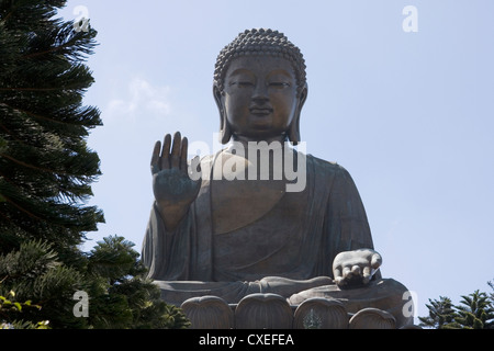Tian Tan Big Buddha auf Lantau Island, Hong Kong, China. Stockfoto