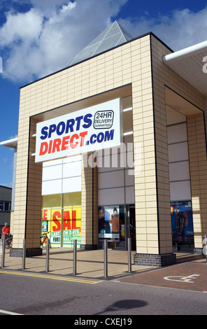 Sport-Direct.com, Solent Retail Park, Havant, Hampshire, UK Stockfoto