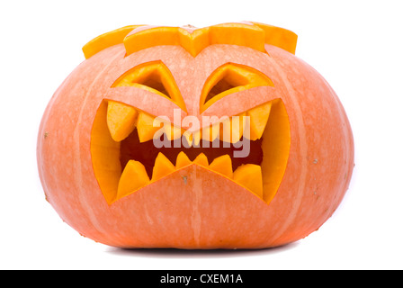 Böse Halloween-Kürbis Stockfoto