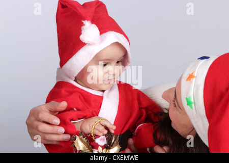 Weihnachten Baby boy Stockfoto