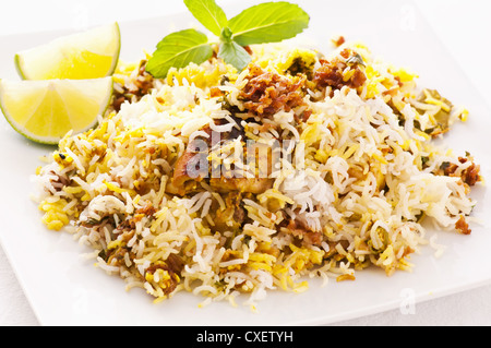 Chicken biryani Stockfoto