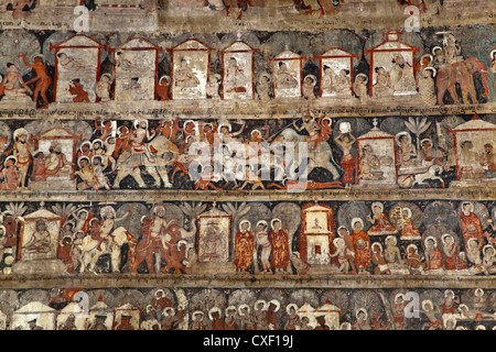 Die Gesetz KAHTIKEPAN Tempelanlage verfügen über einige schöne alte Fresken - BAGAN, MYANMAR Stockfoto