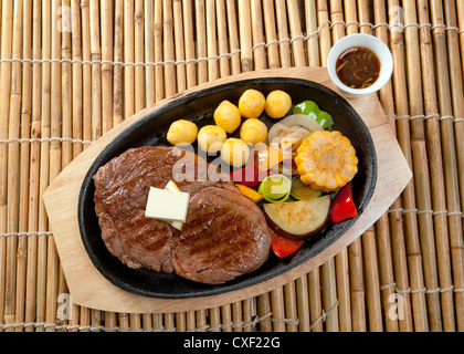 Japanische marmorierte Rindfleisch Braten Stockfoto