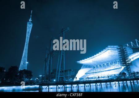 Neuer Fernsehturm Guangzhou, der höchste Fernsehturm der Welt Stockfoto