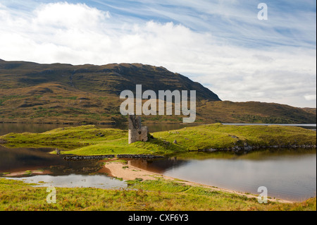 Ardvreck Castle Loch Assynt Sutherland.  SCO 8528 Stockfoto
