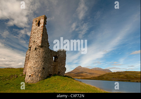 Ardvreck Castle Loch Assynt Sutherland.  SCO 8535 Stockfoto