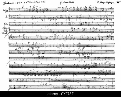 "Divertimento" Streichquartett, historische Noten, Manuskript, von Franz Joseph Haydn, 1732-1809, ein österreichischer Komponist Stockfoto