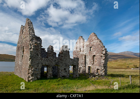 Calda Haus Ruinen, Loch Assynt, Inchnadamph. Sutherland. Schottland.  SCO 8542 Stockfoto