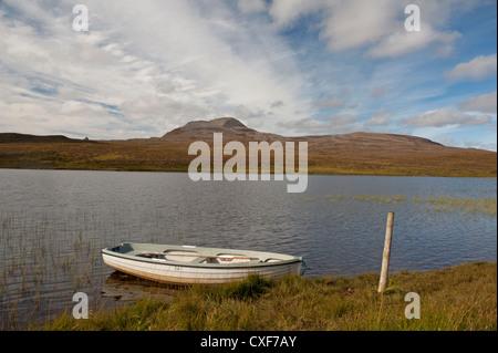 Canisp Berg und Loch Awe, Inchnadamph. Lochinver. Sutherland.SCO 8543 Stockfoto