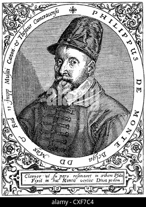 Philippe de Monte, Philippus de Monte, Filippo di Monte oder Philippe de Mons, 1521-1603, Franco-Flämischer Komponist, 16. Jahrhundert Stockfoto