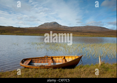 Canisp Berg und Loch Awe, Inchnadamph. Lochinver. Sutherland.  SCO 8545 Stockfoto