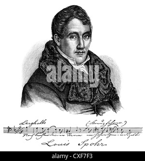 Louis oder Ludwig Spohr, 1784-1859, deutscher Komponist, Dirigent, Violinist und Pädagoge Stockfoto