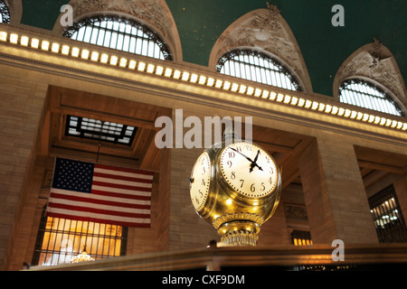 Uhr am Grand Central Terminal Railway Station, New York City, USA. Stockfoto