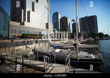 North Cove Marina auf dem World Financial Center in Manhattan, New York City, USA Stockfoto